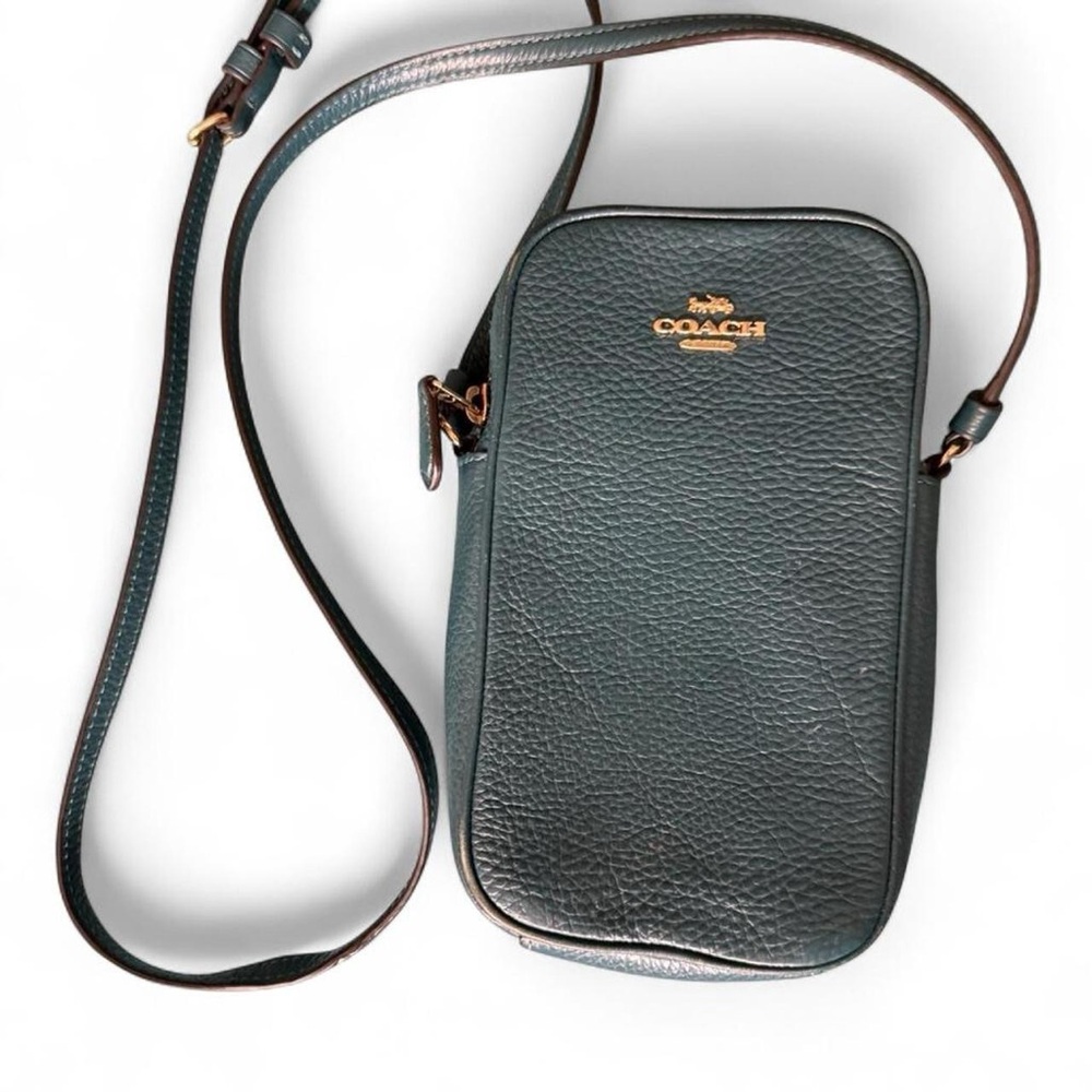 Coach Leather Belt Bag - Dark Green